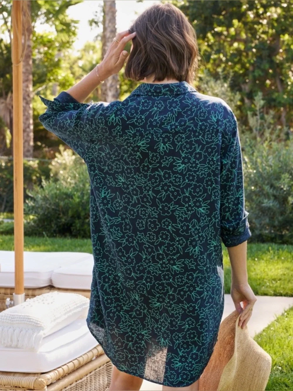 Frank & Eileen Mary Classic Italian Linen Shirt Dress - Picture 3 of 10
